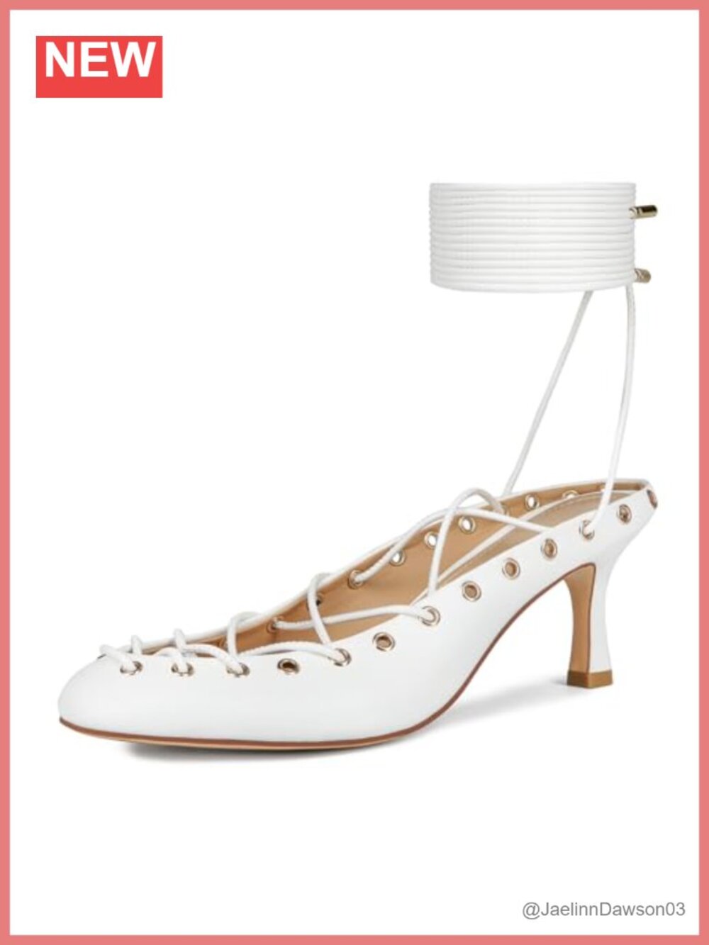 Kitten Heel Pumps - Round Toe Ankle Strap Evening Wedding Party Shoes - White